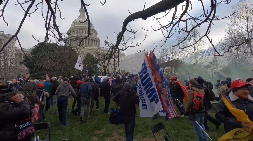 USA, un momento dell'assalto al Campidoglio