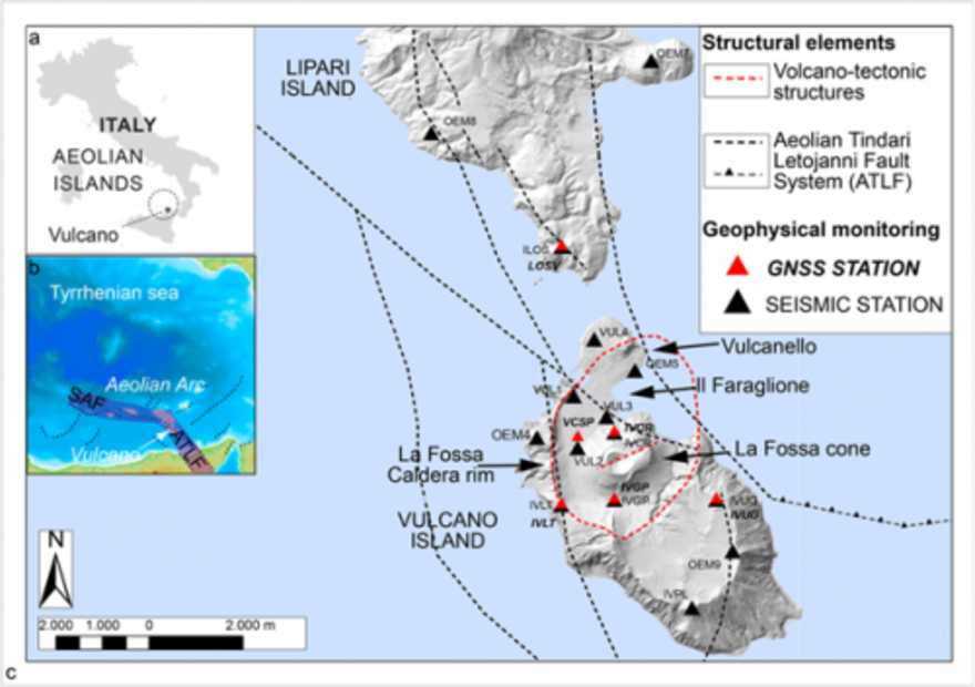 L'isola di Vulcano sulla Mappa