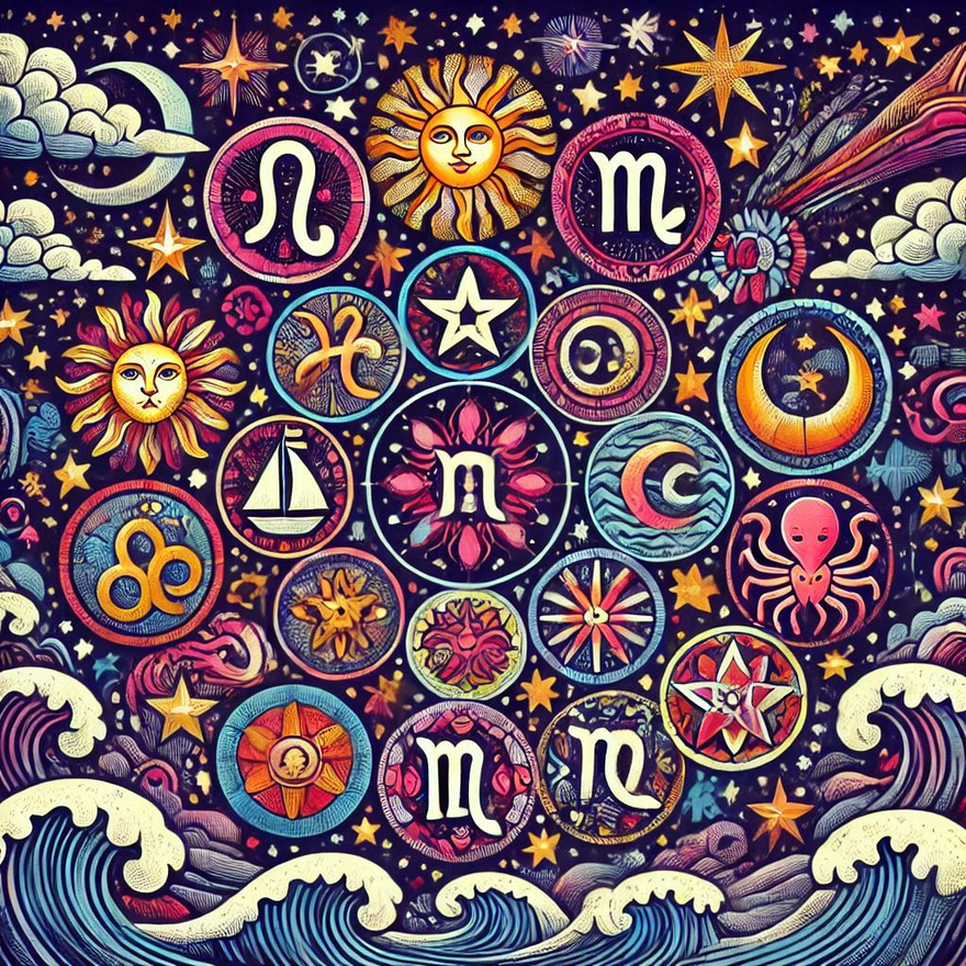 immagine con i dodici segni delloroscopo